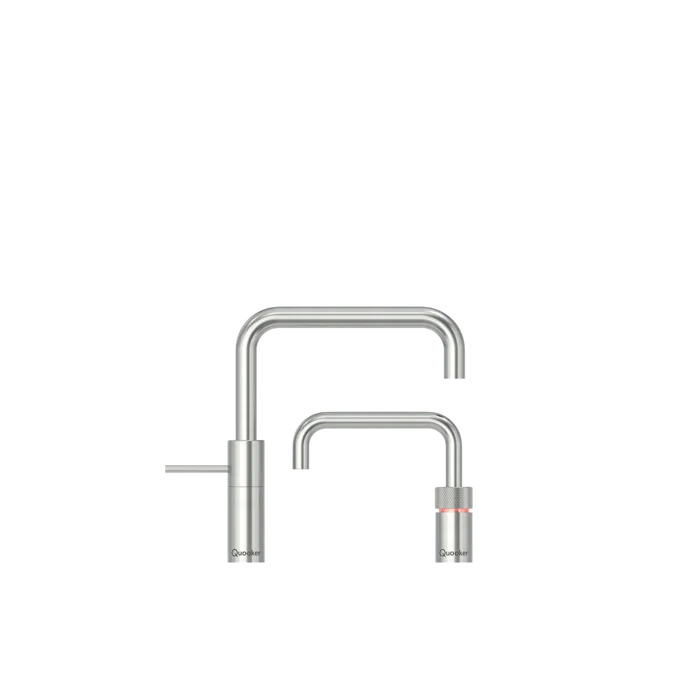 Quooker Nordic Square Twintaps Stainless steel